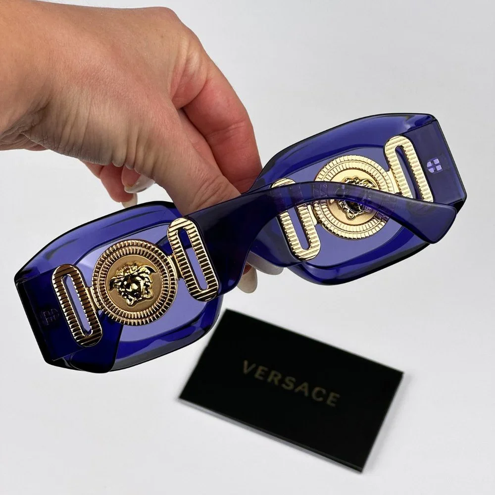 Versace VE4425U MAXI MEDUSA BIGGIE 54191A Sunglasses Purple Transparent Unisex